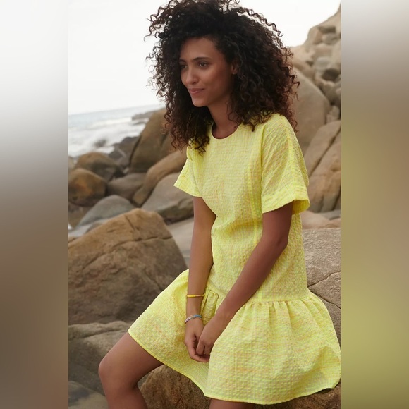 NWT Anthropologie Corey Lynn Calter Mariah Textured Mini Dress Medium - Picture 3 of 9